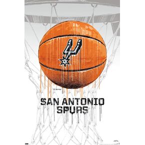 Trends International NBA San Antonio Spurs - Drip Basketball 21 Wall Poster, 22.375" x 34", Premium Unframed Version