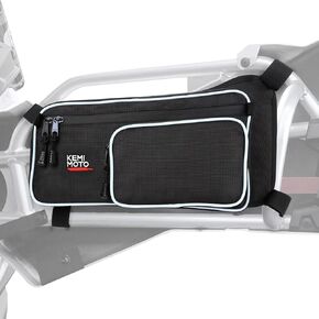 KEMIMOTO X3 Rear Door Bags compatible with 2017-2024 Can Am Maverick X3 Max Rear Doors Accessories(Black-Red)