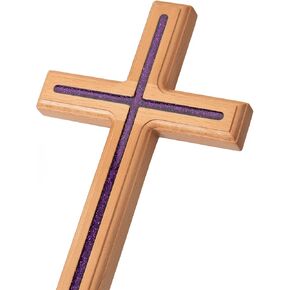 ARCHOBAN Cross for Wall, 12 Inch Handmade Catholic Wooden Wall Cross Decor, Giftable