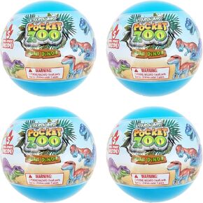 Bulls i Toy Squish Ums Pocket Zoo Mini Dinos Dinosaurs - 5 Dinos in Each Capsule - Lot of 4 Blind Capsules BITC2253369 0