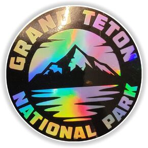 Grand Teton National Park Sticker 3" Holographic Decal Hologram Wyoming