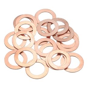 uxcell Copper Sealing Ring Gasket 14mm ID 22mm OD Flat Fitting Washers for Sump Plugs Water Fuel Hydraulic Fittings Pack of 20,1mm Thickness