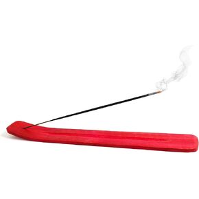 Wooden Incense Holder for Sticks Hand Painted 10 inches Long Assorted Colors