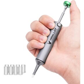 Solder Sucker Tool No Clog Desoldering Pump Soldering Sucker Perfect Desoldering Tool for Solder Remover with Strong Suction, Heat Resistant Pinecil Nozzle for Smooth Solder Inrush