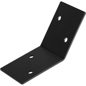 2 Pack 5" Width Black Flush Inside 45 Degree Angle Brackets for 6x6 6x8 8x8 Lumber, 135° Post and Beam Butt Connector, 4.8mm Thick