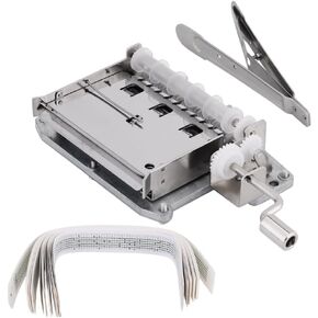 30 Note DIY Hand Crank Music Box Movement, DIY Music Box Movement Set with Puncher, 20 Music Papers, Make Your Own Music Box Kit