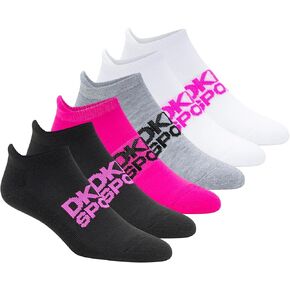 DKNY Women's 6 Pack Sport Cushion Low Cut Socks