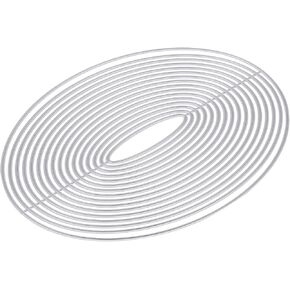 PATIKIL Oval Die Cuts Shapes 2 Pcs Metal Stencils Background Dies Clearance Scrapbooking Die-Cuts for Paper Crafting, Card Making, Scrapbooking and Embossing, 5.6 x 4.4"