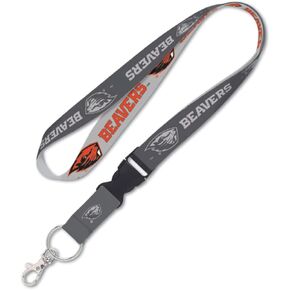 WinCraft Oregon State Beavers Lanyard with Detachable Buckle, 1" - Grey