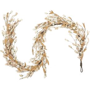 Fall Garland, 6FT Not Withering Flower Garland,Wedding Arch Flowers,Wedding Aisle Fecor，Garlands for Decoration,Garlands for Decor with Flowers for Home Farmhouse Wedding Decor (Wheat)