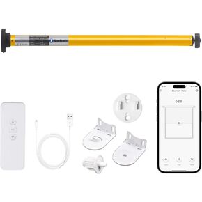AM22 Smart Blinds Motor for 1.25"(32mm) Shade Tube, Rechargeable Bluetooth Tubular Motors and RF Remote Control for Windows Shade Work with Alexa