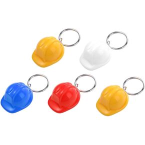 5Pcs Plastic Helmet Keychain Creative Motorcycle Helmets Purse Bag Charm Pendant, Helmet Keyring Charm Accessories (Random color)