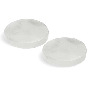 Selenite Crystal Charging Plate, Moroccan Recharging & Healing Crystals for Meditation & Home Decor, Witchcraft Supplies, 4-6 Inch – 2 Pack