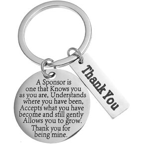 Kisseason Sponsor Gift Keychain Thank You Gift Key Chain for Sponsor Appreciation Gift