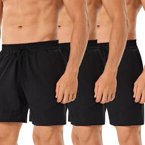 Men's Athletic Shorts Quick Dry Running Shorts with Zippered Pockets Performance Gym Lightweight Shorts