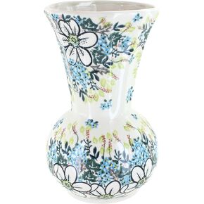 Blue Rose Polish Pottery Ladybug Vase