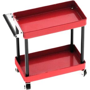 VGEBY Tools Trolley Kit, 2 Tier Tools Storage Trolley Mobile Workshop Garage Repair RC Accessories for 1/8 1/10 1/12 1/16 Scale Model Large Size(Red) Figlot Rc 1/87 Scale Grease
