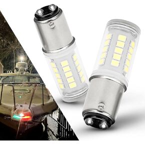 906 LED 3Watt Bulbs T10 Wedge Base Marine Boat Light Bulb, 6000K White 12V 24V Navigation Lights for Anchor Light Stern Light All-Round Light Mast Masthead Light Pontoon Boat Sailboat Kayak 2PCS