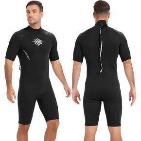 Wetsuits for Men, 3mm Back Zipper Neoprene Diving Suits for Diving Snorkeling Surfing Swimming