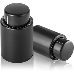 2-Pack Wine Stoppers for Wine Bottles Vacuum Wine Stopper Wine Bottle Stoppers with Time Scale Record Reusable Wine Preserver for Freshness Perfect Wine Gifts