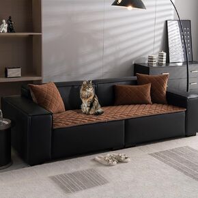 Thicken Sofa Covers for Pets Soft Plush Couch Covers Dogs Cats Sofa SlipCover for 2-3 Cushion Couches Sectional Couches Furniture Protector for Living Room Home Decor(36" x 48", Brown)