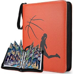 Trading Card Binder with Sleeves, 900 Pockets Basketball Card Binder, 9 Pocket 50 Pages Double Sided Removable Sleeves, Sports Albums Card Collection Holder, Portable Card Storage Case Protectors
