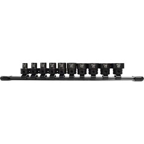 Astro Tools 78310 10-Piece 3/8" Drive Low Profile Nano Impact Sockets - SAE