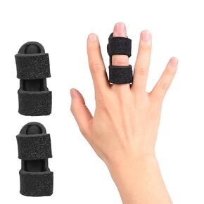 Cozyhealth Finger Splint (2 Pack), Universal Finger Straightener, Broken and Trigger Finger Splints, Finger Brace for Arthritis pain and Support, Sprain Relief for Middle, Index, Ring, Pinky Fingers