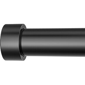 Curtain Rods for Windows 32 to 96 Inches, 1 Inch Black Curtain Rod for Bedroom, Kitchen, Living Room, Farmhouse, Outdoor, Heavy Duty Metal Curtain Rod Set with Brackets