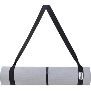 Yoga Mat Strap Carrier with Storage – Adjustable Velcro Tie Straps for Easy Carrying & Secure Holding – Universal Fit for All Mats (Classical Black)
