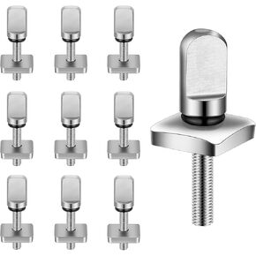 10Pcs Fin Screws Set, Easy-to-Install- No Tool Required, 316 Stainless Steel Surfboard Fin Replacement with O Rings for SUP, Longboard, Paddle Board- Essential Surfing Accessory