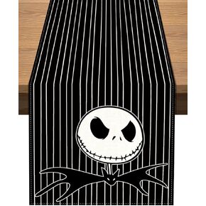 Vohado Nightmare Before Christmas Table Runner Halloween Jack Skellington Birthday Party Decoration Dining Room Home Kitchen Table Decor (13" x 72") in Kuwait
