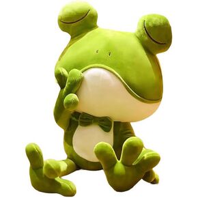 TZMAPU Soft Big Head Frog Plush Toy, Long Legged Frog Plush Pillow, Cute Wacky Green Plush Stuffed Animal,Dolls Suitable for Gift Giving (Green-27in)