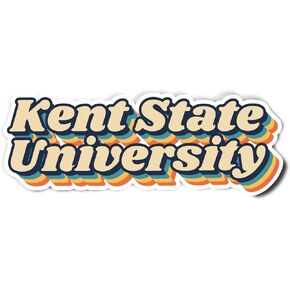 Desert Cactus Kent State University Sticker KSU Golden Flashes Vinyl Decal Laptop Water Bottle Car Scrapbook (70's Name Sticker)