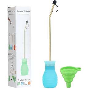 Powder Duster/Large Diatomaceous Earth Bulb Duster/Powder Applicator - Eco-Safe Diatomaceous Earth Bulb Duster/Applicator (Blue)