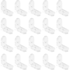 INCREWAY L Brackets Transparent 40Pcs Clear Acrylic Corner Bracket 90 Degree Support Shelf Corner Brace Right Angle Bracket