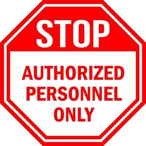 Authorized Personnel Only, 5 inches - Restricted Access Warning Sticker, Work Safety Stickers