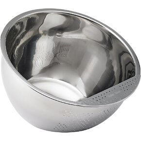 Helen's Asian Kitchen Rice Washing Bowl, 3-Quart, Stainless Steel