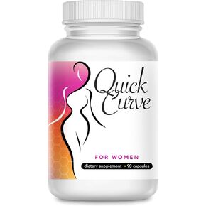 Quick Curve- Female Curve Enhancing Pills- Butt and Breast Enhancer for Women- Body Sculpting Weight Gain Formula- Fill Out Your Jeans and Bikini Quickly- 90 Veggie Caps in Saudi Arabia