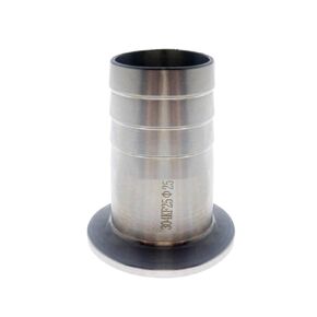 YXQ KF25 Vacuum Flange to 25mm Male Thread Hose Barb Adapter 304 Stainless Steel with Plastic Cap