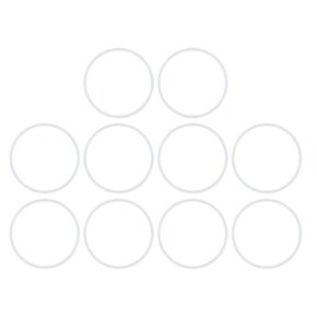 X AUTOHAUX Silicone O-Rings, 40mm OD 35.2mm ID 2.4mm Width VMQ Seal Gasket for Compressor Valves Pipe Repair, White, Pack of 10