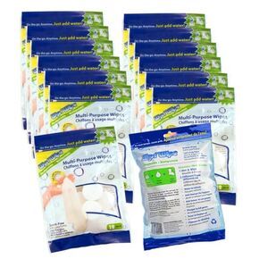 Multi-Purpose Expandable Wipes, Just Add Water - 14x 12ct Travel Packs