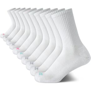 Avia Women's Socks - 10 Pack Performance Cushioned Mid Calf Athletic Crew Socks - Compression Socks for Women, Shoe Size: 4-9
