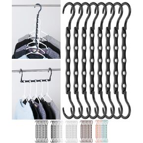 Mr. Pen- Space Saving Hangers, Black, 8 Pack, Clothes Hangers Space Saving, Closet Hangers Space Saver, Closet Space Savers, Shirt Hangers Space Saving, Closet Hanger Organizers, Magic Hangers