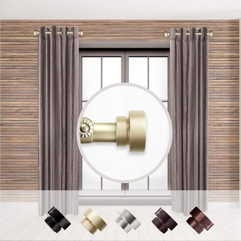 1 inch Side Curtain Rod 12-20 inch (Set of 2) - Gold in Saudi Arabia