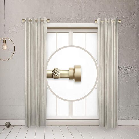1 inch Side Curtain Rod 12-20 inch (Set of 2) - Gold in Saudi Arabia