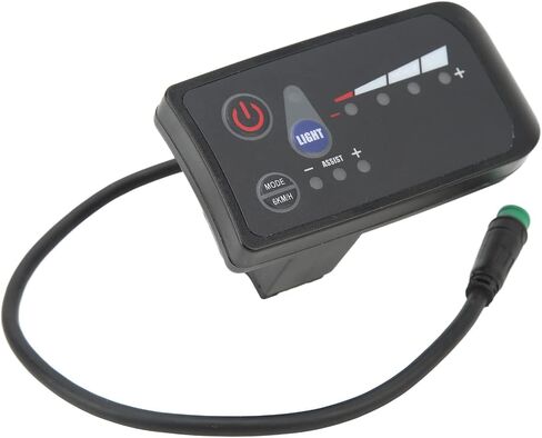 Alomejor Electric Bike Power Display Meter Waterproof 5 Pin Interface ABS Housing LED Display Panel for Cycling in Kuwait