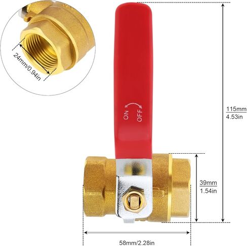 3/4 "صمام كروي نحاسي NPT، PNXKTXO خيط أنثى مع مقبض طويل للتحكم في السباكة in Kuwait