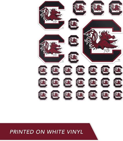 ملصقات صبار الصحراء بجامعة ساوث كارولينا Gamecocks USC Cocky الفينيل الشارات الكمبيوتر المحمول زجاجة ماء سيارة القصاصات 11.42x8.98 ورقة T3 (النوع 3 C) in Saudi Arabia