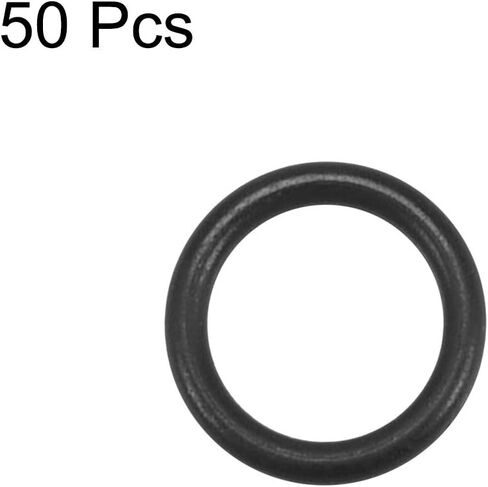 uxcell Fluorine Rubber O Rings, 4.5mm OD, 1.5mm Inner Diameter, 1.5mm Width, Seal Gasket Black 50Pcs in Saudi Arabia